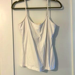 White tank with shelf bra